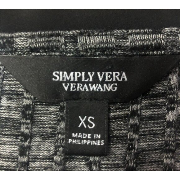 Simply Vera Vera Wang Blouse Womens XS Used Black Gray - Picture 9 of 16